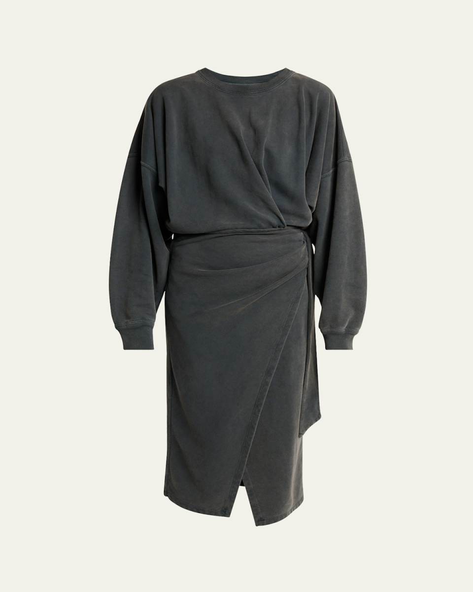 Sandrina Draped Sweatshirt Dress